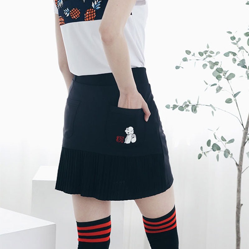 Pleated Soft Touch Wrap Skirt